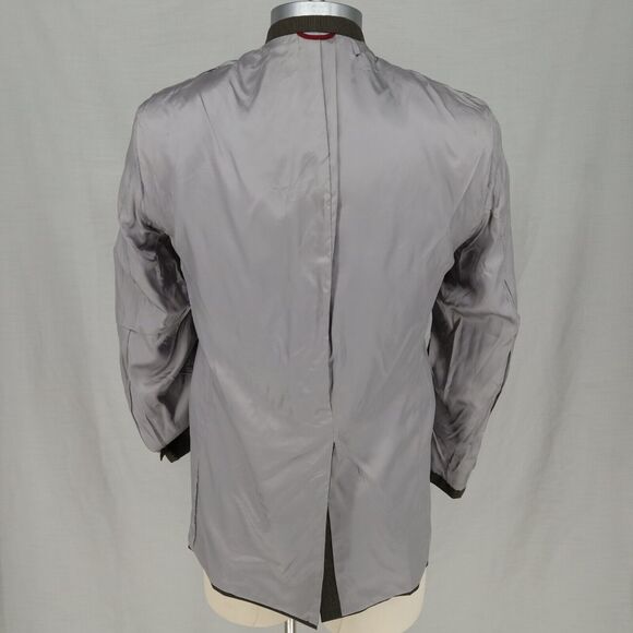 Jos A Bank Sport Coat Mens 42R Brown Plaid Pure Wool Tweed Jacket Lined Blazer - Picture 12 of 16